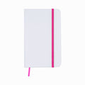 Block Notes Yakis bianco / fucsia - personalizzabile con logo