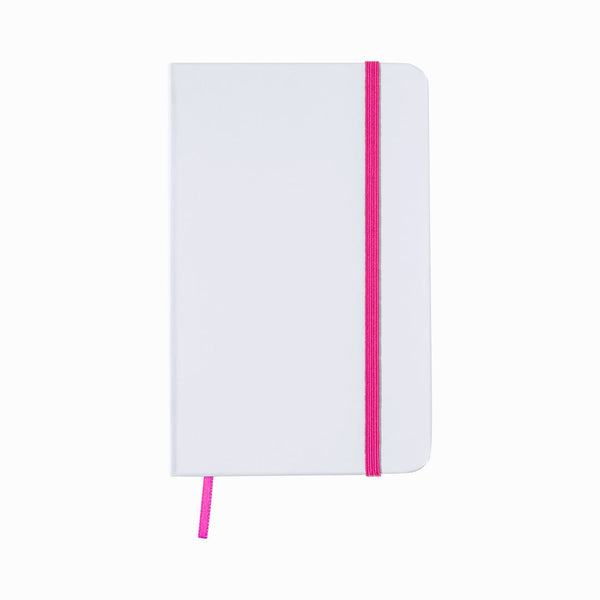 Block Notes Yakis bianco / fucsia - personalizzabile con logo