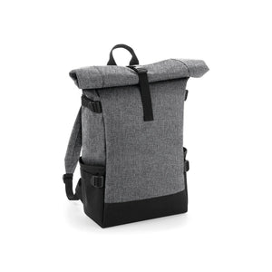 Block Roll-Top Backpack grigio - personalizzabile con logo