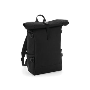 Block Roll-Top Backpack nero - personalizzabile con logo