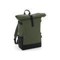 Block Roll-Top Backpack verde - personalizzabile con logo