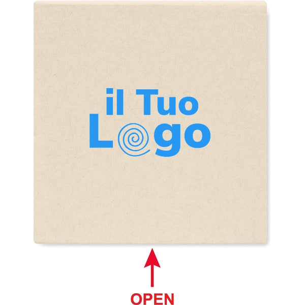 Blocknotes in cartone Recycled Milk bianco - personalizzabile con logo