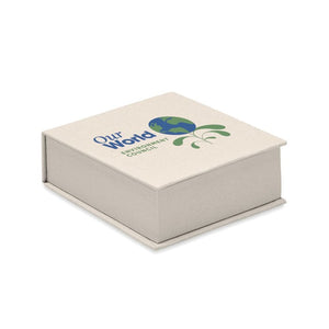 Blocknotes in cartone Recycled Milk bianco - personalizzabile con logo