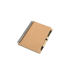 Blocnotes in carta riciclata 18x13 beige - personalizzabile con logo