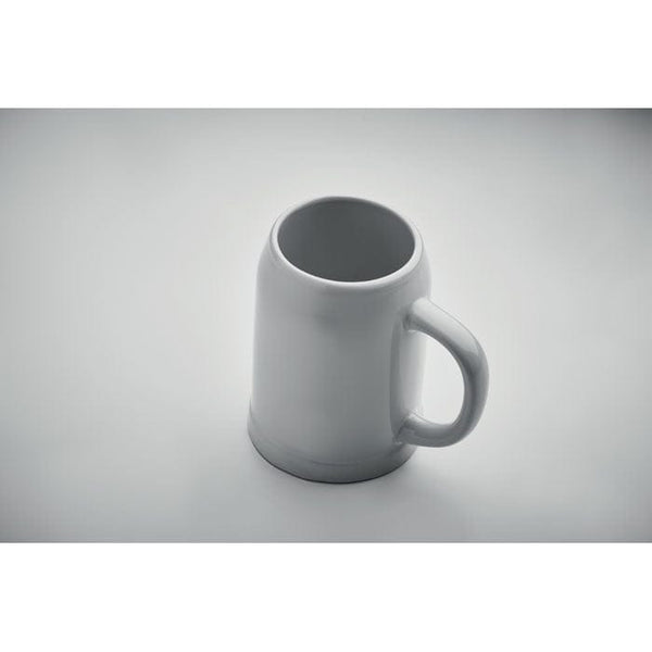 Boccale da birra per sublimazione Bianco - personalizzabile con logo