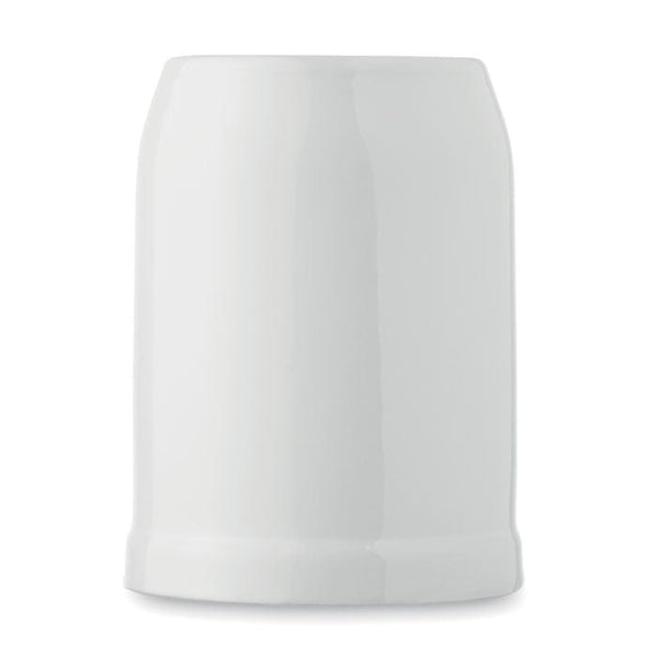 Boccale da birra per sublimazione Bianco - personalizzabile con logo