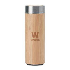 Borraccia doppio strato 400ml beige - personalizzabile con logo