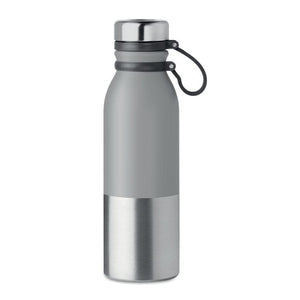 Borraccia doppio strato 600 ml grigio - personalizzabile con logo