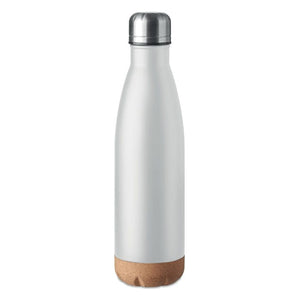Borraccia doppio strato. 600ml Bianco - personalizzabile con logo