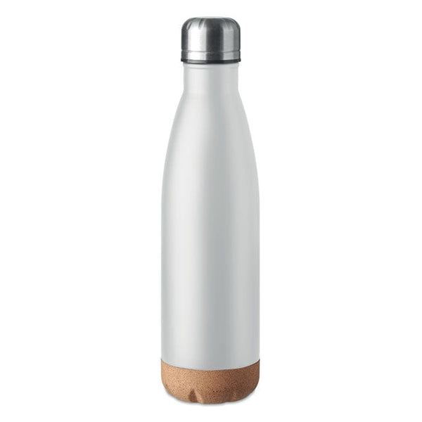 Borraccia doppio strato. 600ml Bianco - personalizzabile con logo