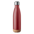 Borraccia doppio strato. 600ml bordeaux - personalizzabile con logo