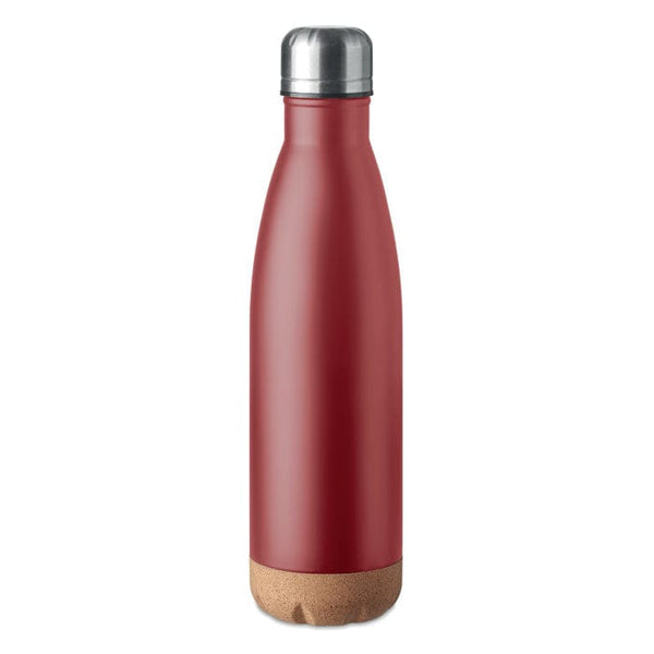 Borraccia doppio strato. 600ml bordeaux - personalizzabile con logo