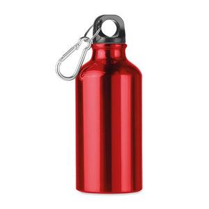 Borraccia in alluminio 400ml rosso - personalizzabile con logo