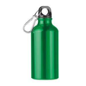 Borraccia in alluminio 400ml verde - personalizzabile con logo