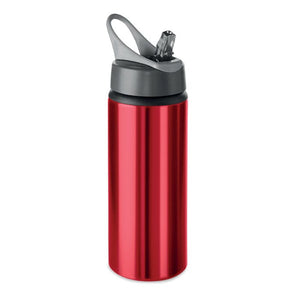 Borraccia in alluminio 600ml rosso - personalizzabile con logo