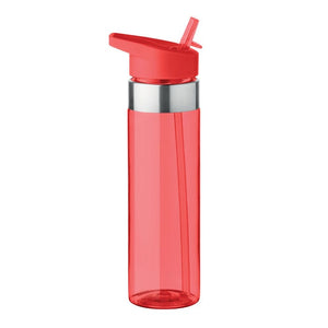 Borraccia in tritan 650ml rosso - personalizzabile con logo