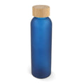 Borraccia in vetro e bambù 500ml blu navy - personalizzabile con logo