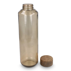 Borraccia in vetro riciclato InSideOut ReuuZ con tappo in legno 650 ml - personalizzabile con logo