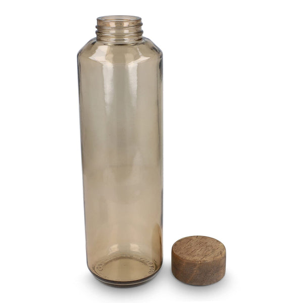 Borraccia in vetro riciclato InSideOut ReuuZ con tappo in legno 650 ml - personalizzabile con logo