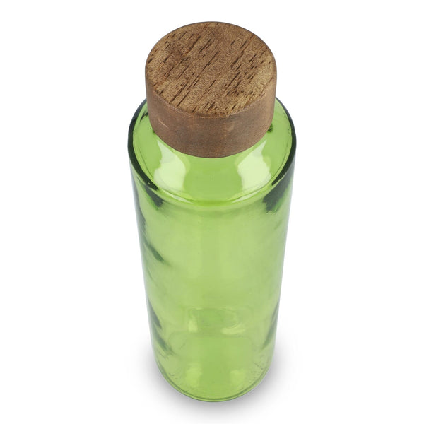 Borraccia in vetro riciclato InSideOut ReuuZ con tappo in legno 650 ml - personalizzabile con logo