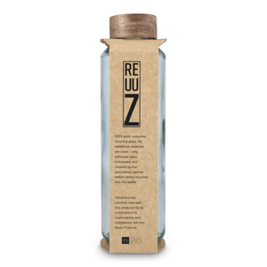 Borraccia in vetro riciclato InSideOut ReuuZ con tappo in legno 650 ml - personalizzabile con logo