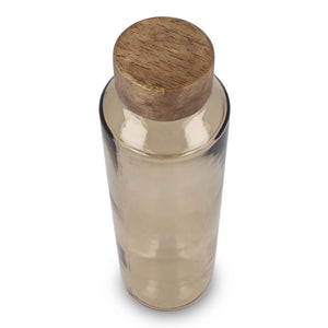 Borraccia in vetro riciclato InSideOut ReuuZ con tappo in legno 650 ml - personalizzabile con logo