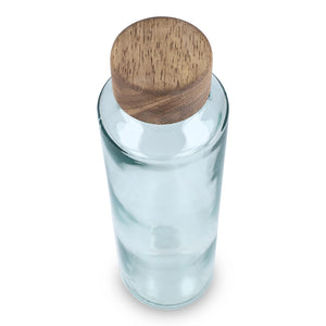 Borraccia in vetro riciclato InSideOut ReuuZ con tappo in legno 650 ml - personalizzabile con logo