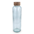 Borraccia in vetro riciclato InSideOut ReuuZ con tappo in legno 650 ml Trasparente - personalizzabile con logo