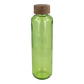 Borraccia in vetro riciclato InSideOut ReuuZ con tappo in legno 650 ml Trasparente / verde - personalizzabile con logo