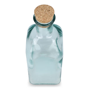 Borraccia in vetro riciclato InSideOut Square ReuuZ con tappo in sughero 500ml Trasparente - personalizzabile con logo