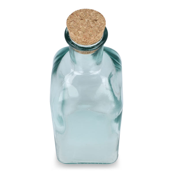 Borraccia in vetro riciclato InSideOut Square ReuuZ con tappo in sughero 500ml Trasparente - personalizzabile con logo