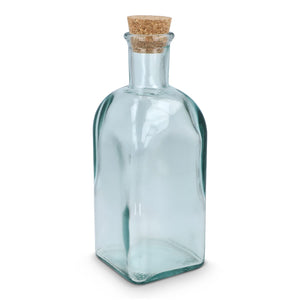Borraccia in vetro riciclato InSideOut Square ReuuZ con tappo in sughero 500ml Trasparente - personalizzabile con logo