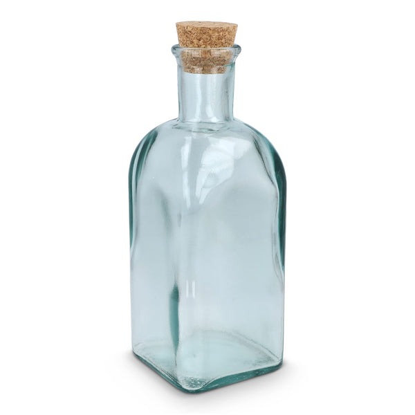 Borraccia in vetro riciclato InSideOut Square ReuuZ con tappo in sughero 500ml Trasparente - personalizzabile con logo