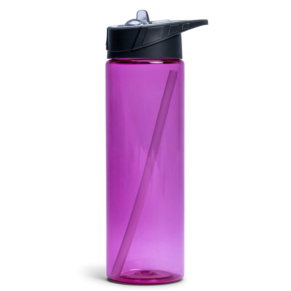 Borraccia Nelson con cannuccia 700 ml Rosa - personalizzabile con logo