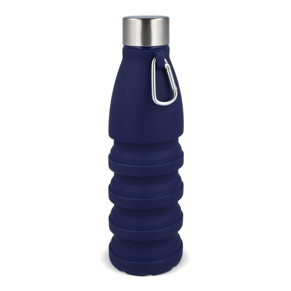Borraccia pieghevole 550 ml blu navy - personalizzabile con logo