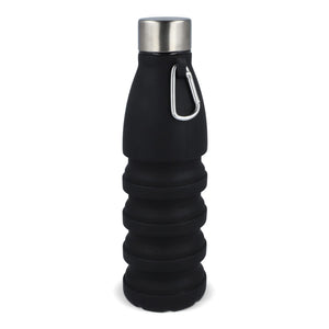 Borraccia pieghevole 550 ml Nero - personalizzabile con logo