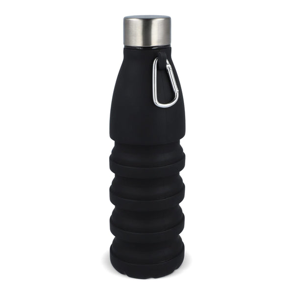 Borraccia pieghevole 550 ml Nero - personalizzabile con logo