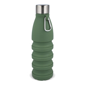 Borraccia pieghevole 550 ml verde calce - personalizzabile con logo