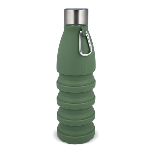 Borraccia pieghevole 550 ml verde calce - personalizzabile con logo