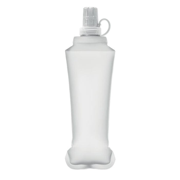 Borraccia pieghevole da 500 ml bianco - personalizzabile con logo