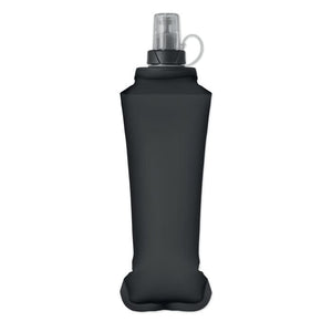 Borraccia pieghevole da 500 ml Nero - personalizzabile con logo