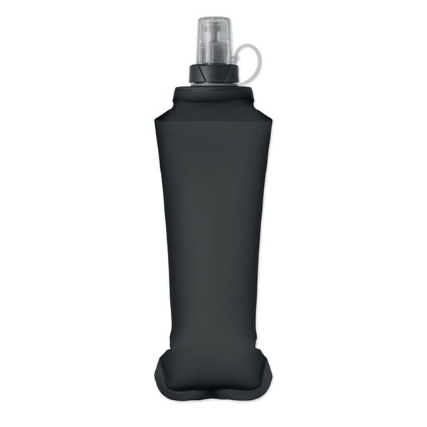 Borraccia pieghevole da 500 ml Nero - personalizzabile con logo