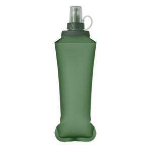 Borraccia pieghevole da 500 ml Verde - personalizzabile con logo