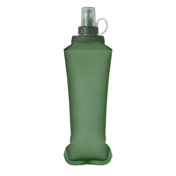 Borraccia pieghevole da 500 ml Verde - personalizzabile con logo