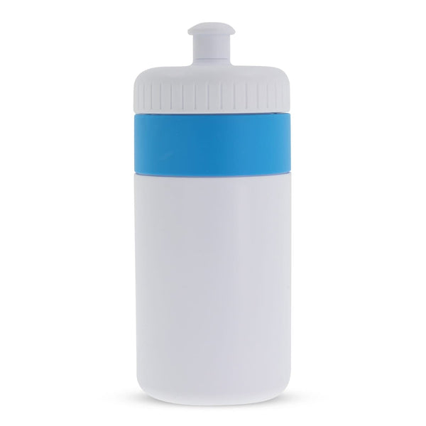 Borraccia sportiva con bordo 500ml blu - personalizzabile con logo