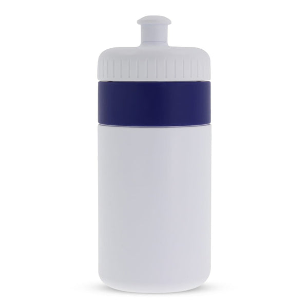 Borraccia sportiva con bordo 500ml blu navy - personalizzabile con logo