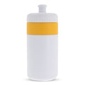 Borraccia sportiva con bordo 500ml Giallo - personalizzabile con logo