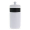 Borraccia sportiva con bordo 500ml nero - personalizzabile con logo
