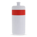 Borraccia sportiva con bordo 500ml Rosso - personalizzabile con logo