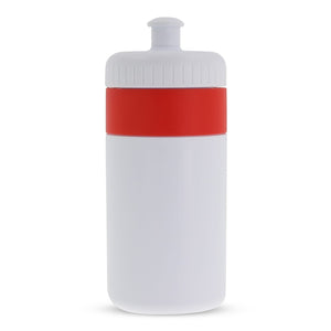 Borraccia sportiva con bordo 500ml Rosso - personalizzabile con logo